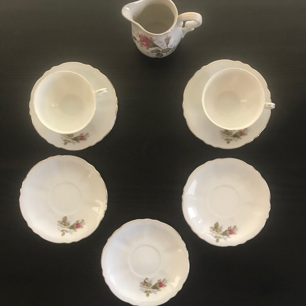 Miscellaneous China pieces - “Moss Rose” Pattern made in Japan